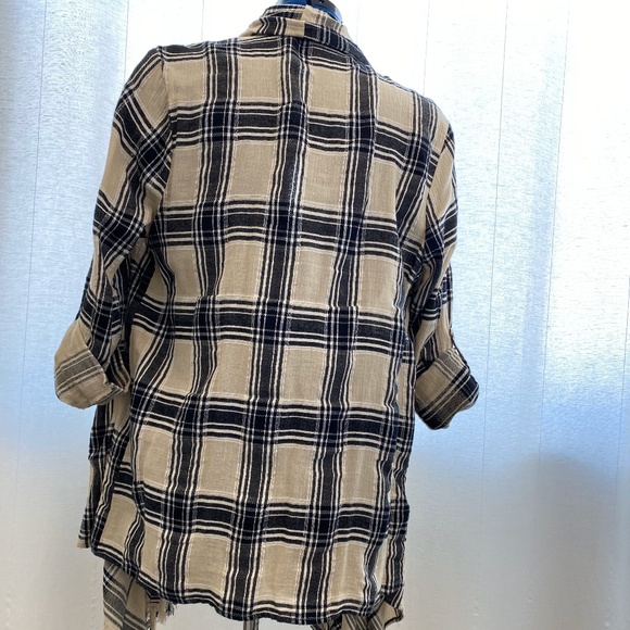 PLAID FRINGE CARDIGAN - Picture 2 of 8